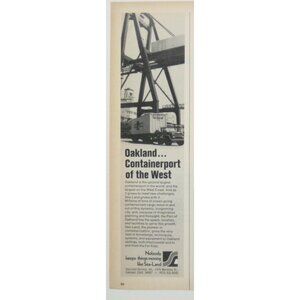 1972 Vintage Sea-Land Services Oakland Containerport Print Ad Port